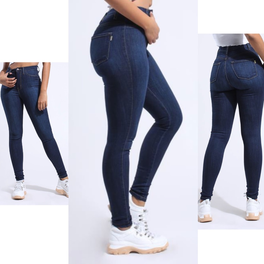 High waisted skinny jeans